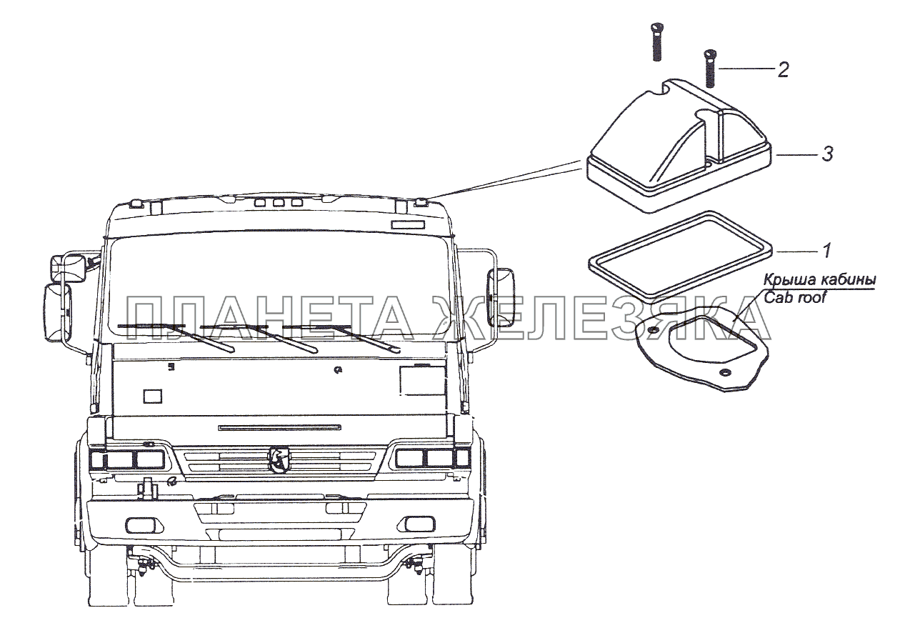 5425-3738002 Установка габаритных фонарей КамАЗ-4308 (2008)